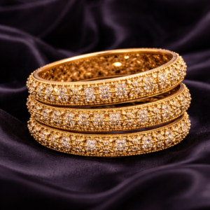916 Gold Filigree Bangle